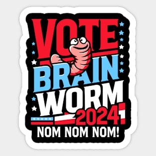 Vote-Brain-Worm-2024 Sticker